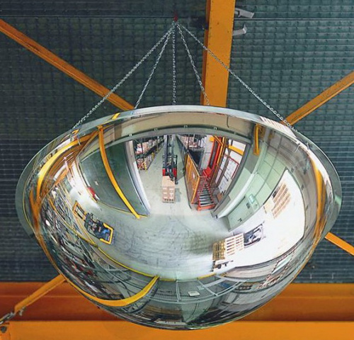 Зеркало для помещений купольное Ø 1000 вид сверху